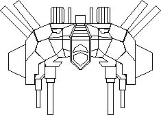 Enemies Gunship Craft Type 02 Black Outline