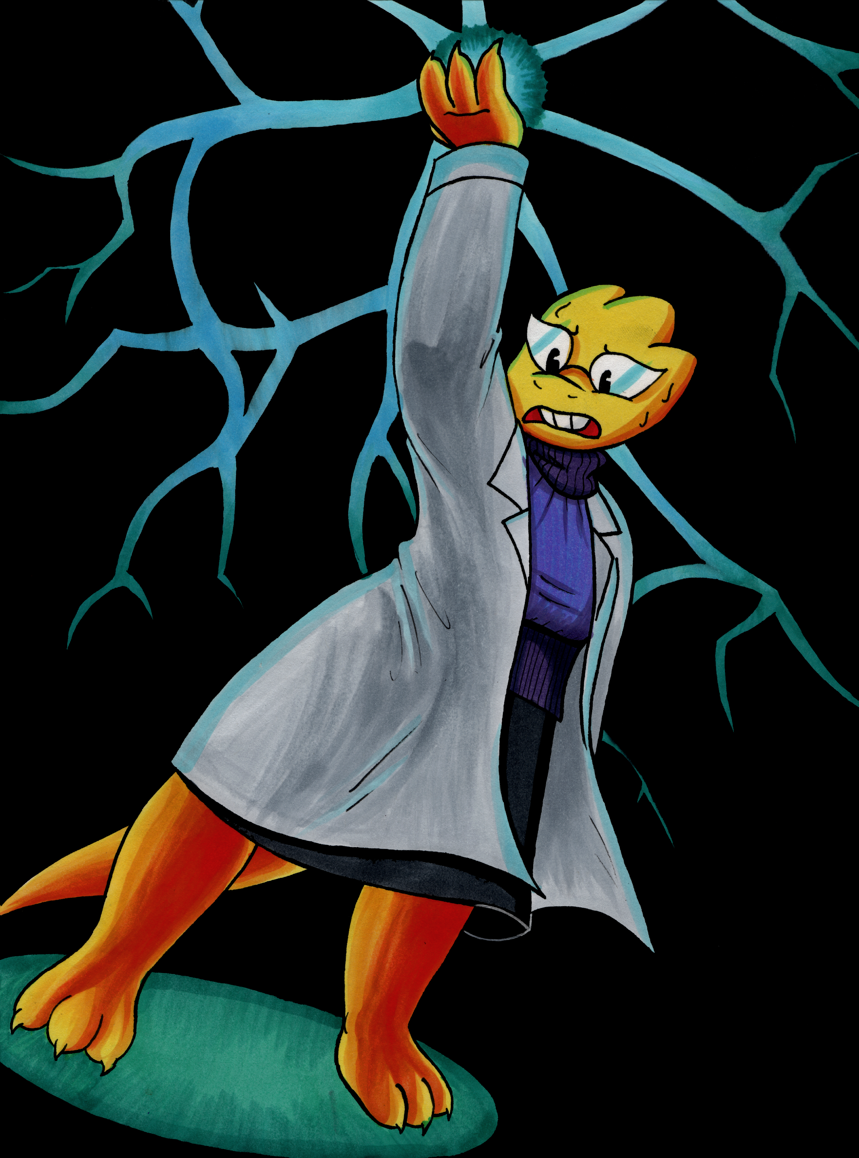 Alphys Fight by InsanelyADD