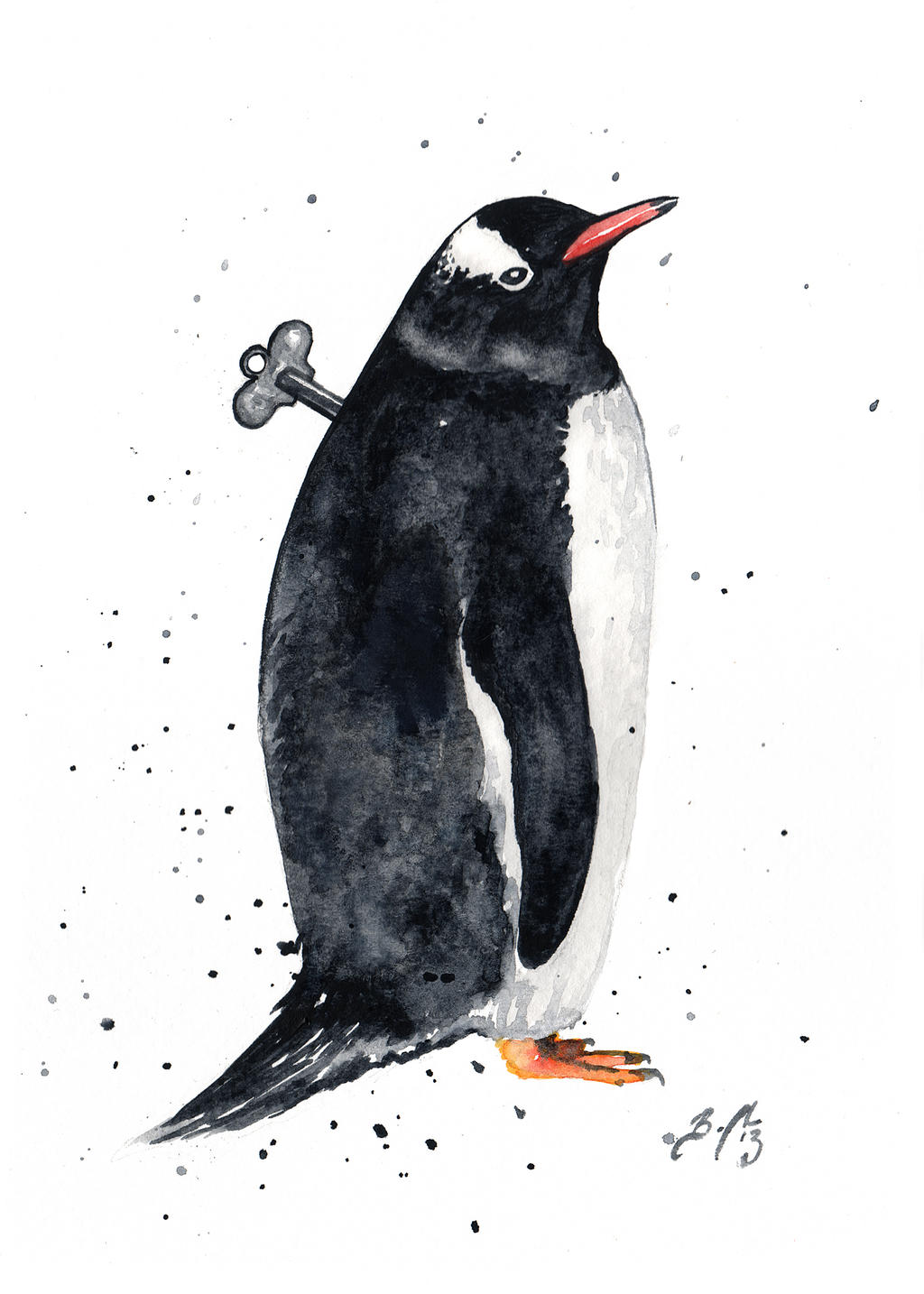 Wind-Up Penguin VI by clockworkartshop on DeviantArt