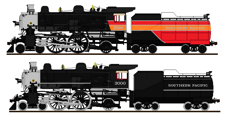Deviantart Sp Train Southern Pacific 4-4-2 by o484 on DeviantArt