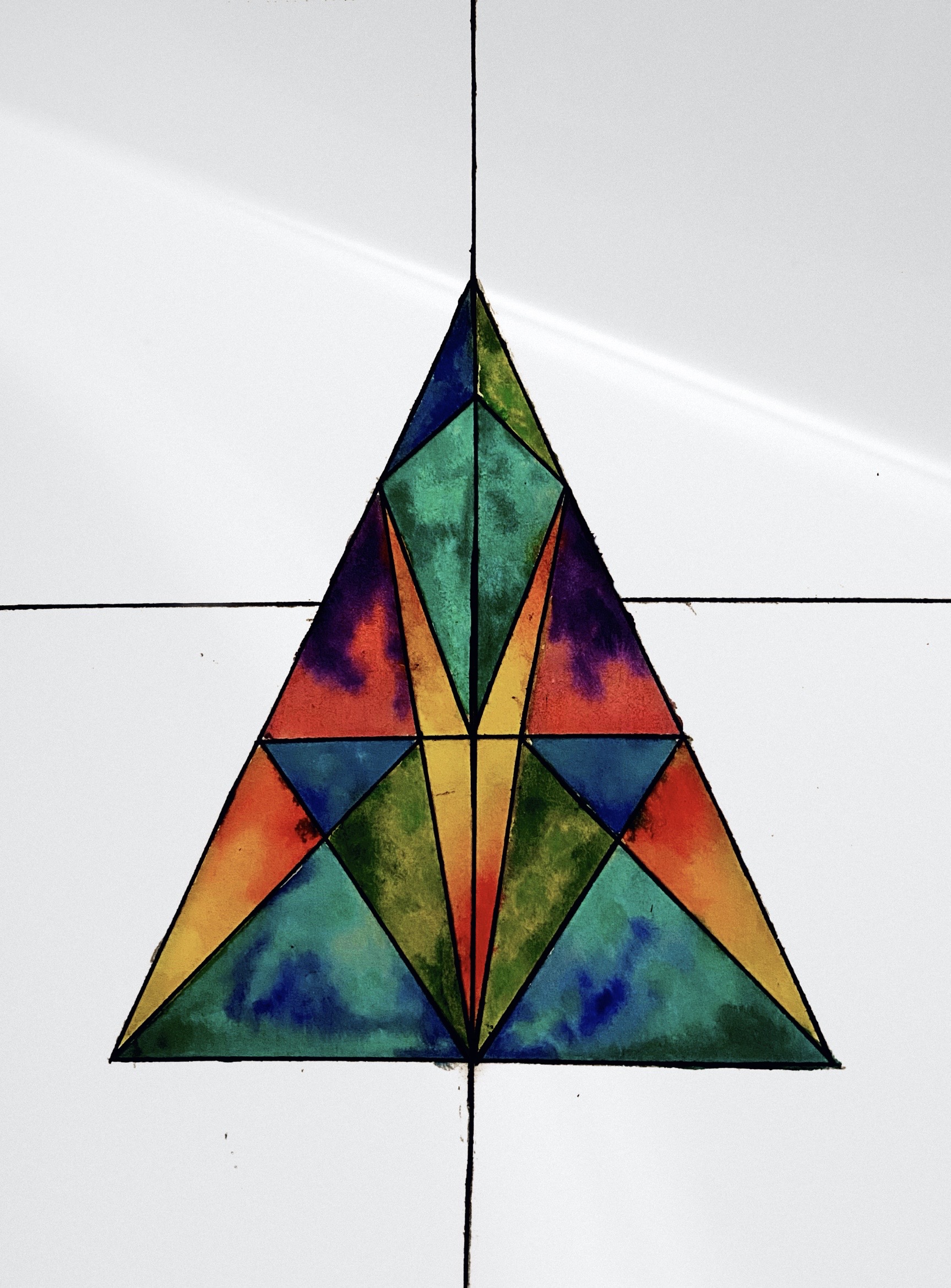 Watercolour triangle painting by MiLoOOo2 on DeviantArt