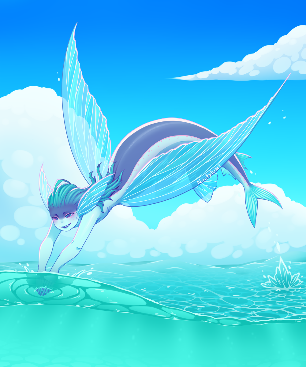 Flying fish by Azulua on DeviantArt