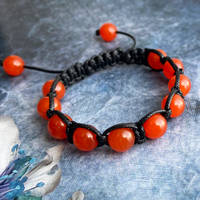 Orange Topaz Bead Bracelet