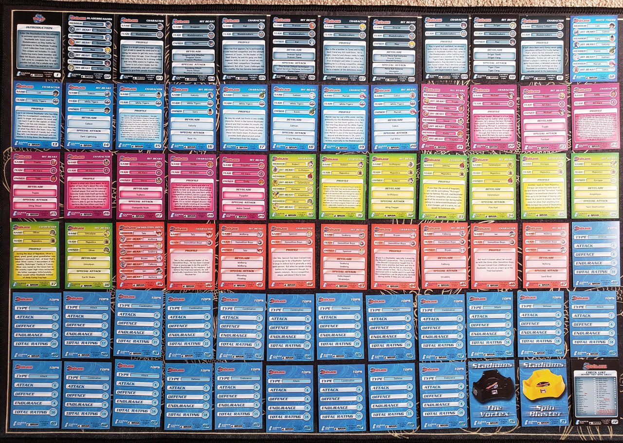 Beyblade Card Collection back view by DragonsAndSerenity on DeviantArt