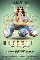 Movember Mustache Party Flyer Template