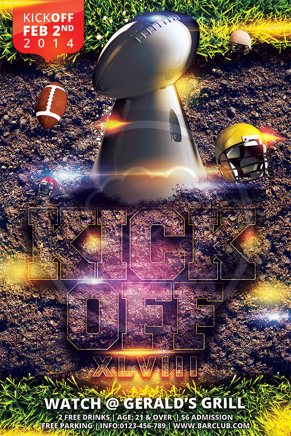 Football Kickoff Flyer Template