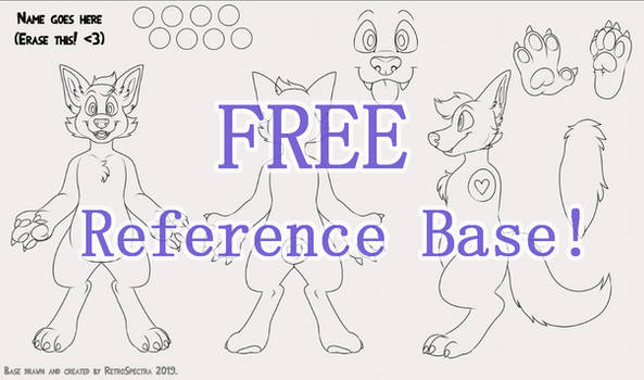 [F2U] FREE Furry Ref Sheet Base