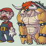 mario and bowser color