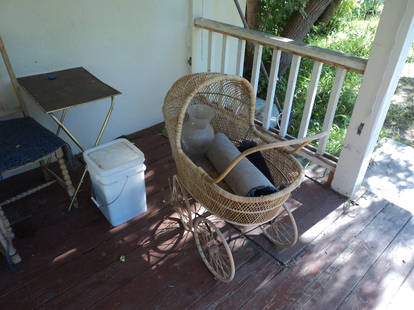 Wicker Baby Carriage