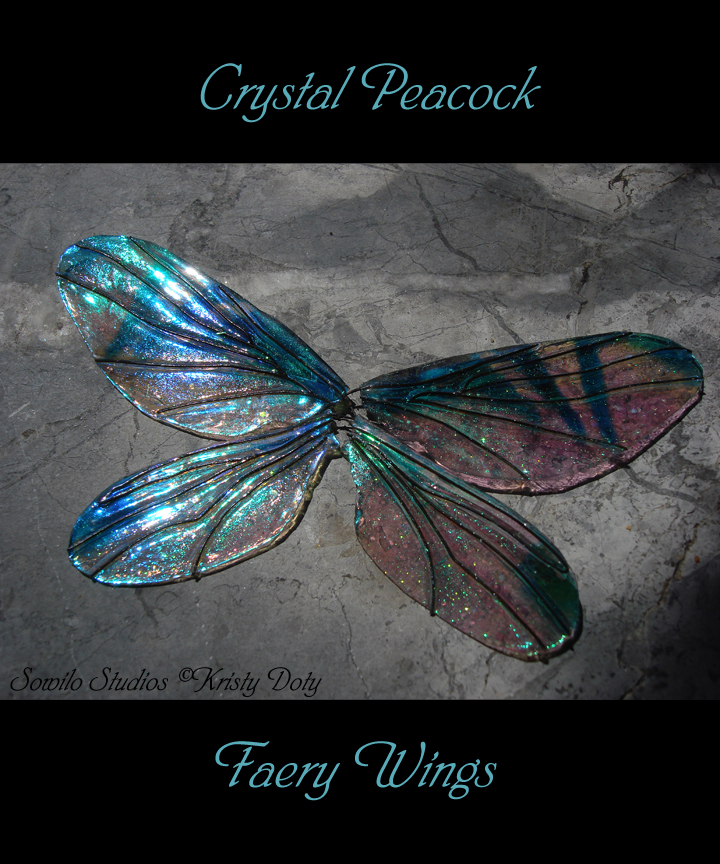 Crystal Peacock Faery Wings