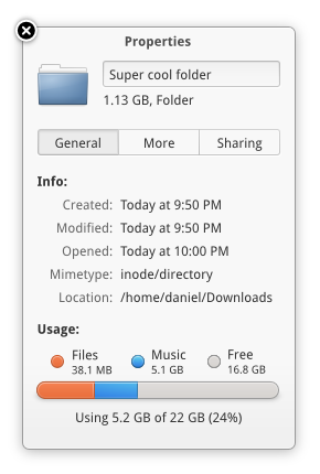 Folder Usage