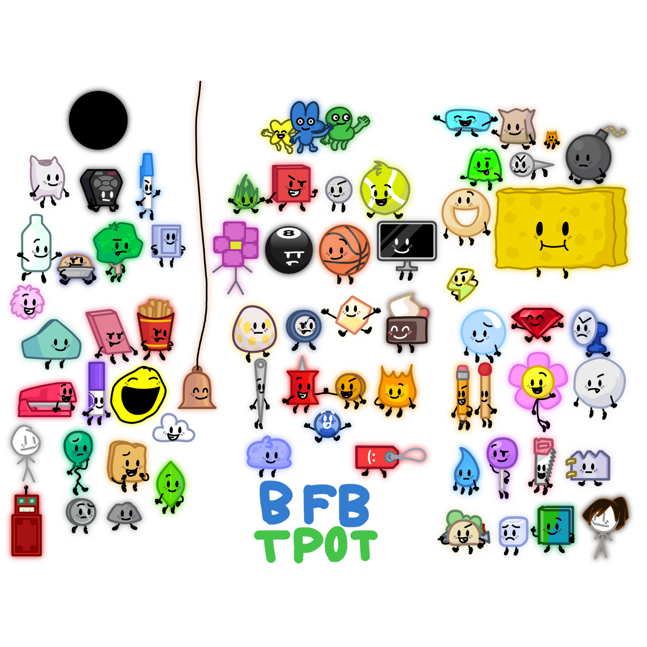 BFB/TPOT contestants and their hosts by RoyaleMarble363 on DeviantArt