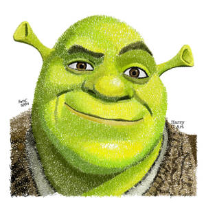 Shrek (Digital Typography Portrait)