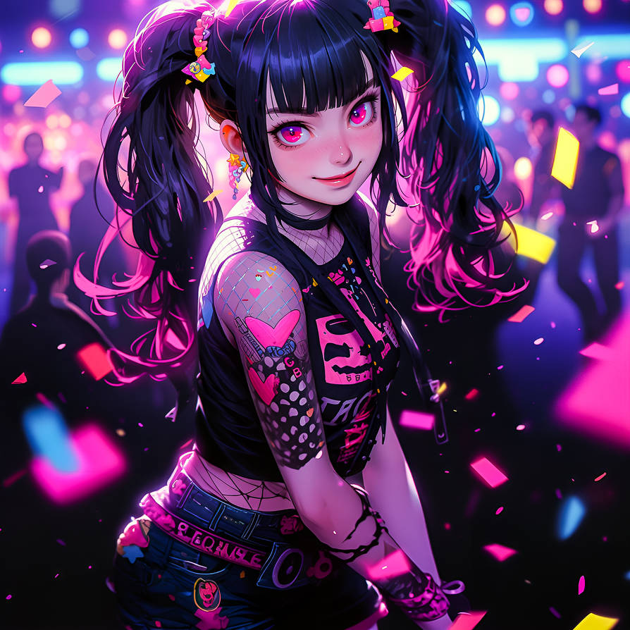 Pretty Rave Girl by CaelitusArt on DeviantArt