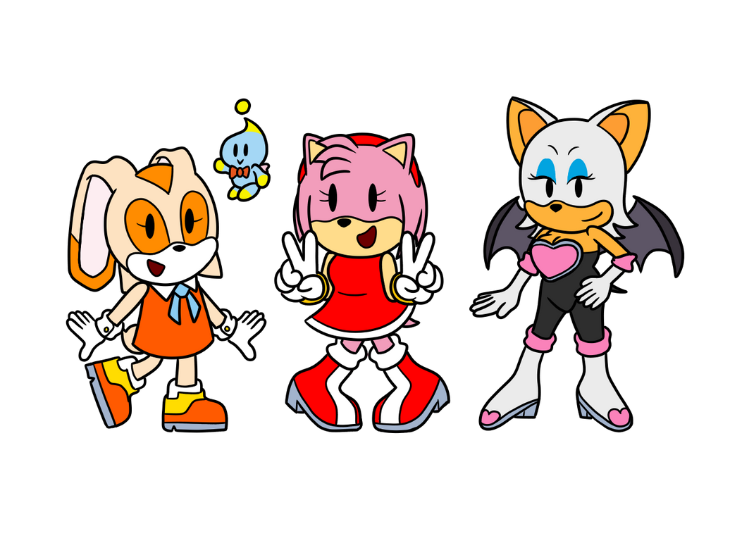 Cream Vs Rouge Comm: Paper Amy Cream and Rouge by sergeant16bit on DeviantArt