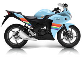 Rainbow Dash CBR 125R Paintjob