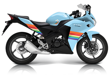 Rainbow Dash CBR 125R Paintjob