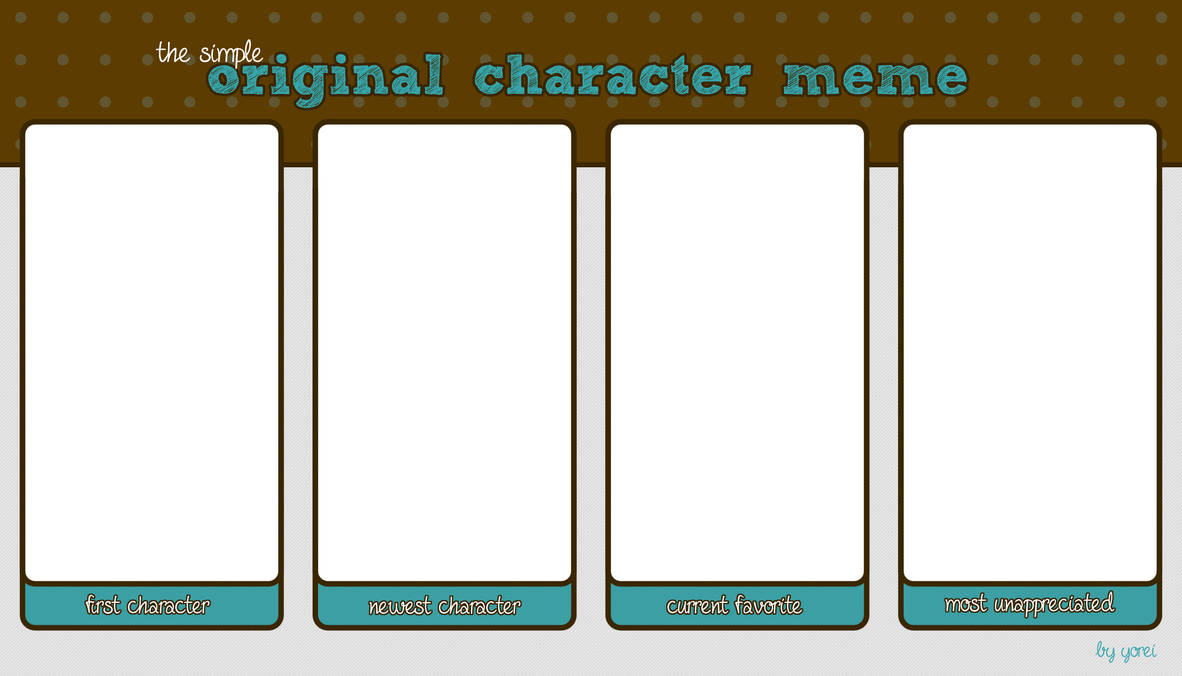 Simple OC Meme Blank by yorei