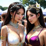 Two sexy festival girls