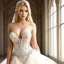 Sexy elegant blonde bride