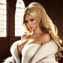 Sexy blonde fur sugar baby