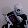 Sans is watching undertale artbook