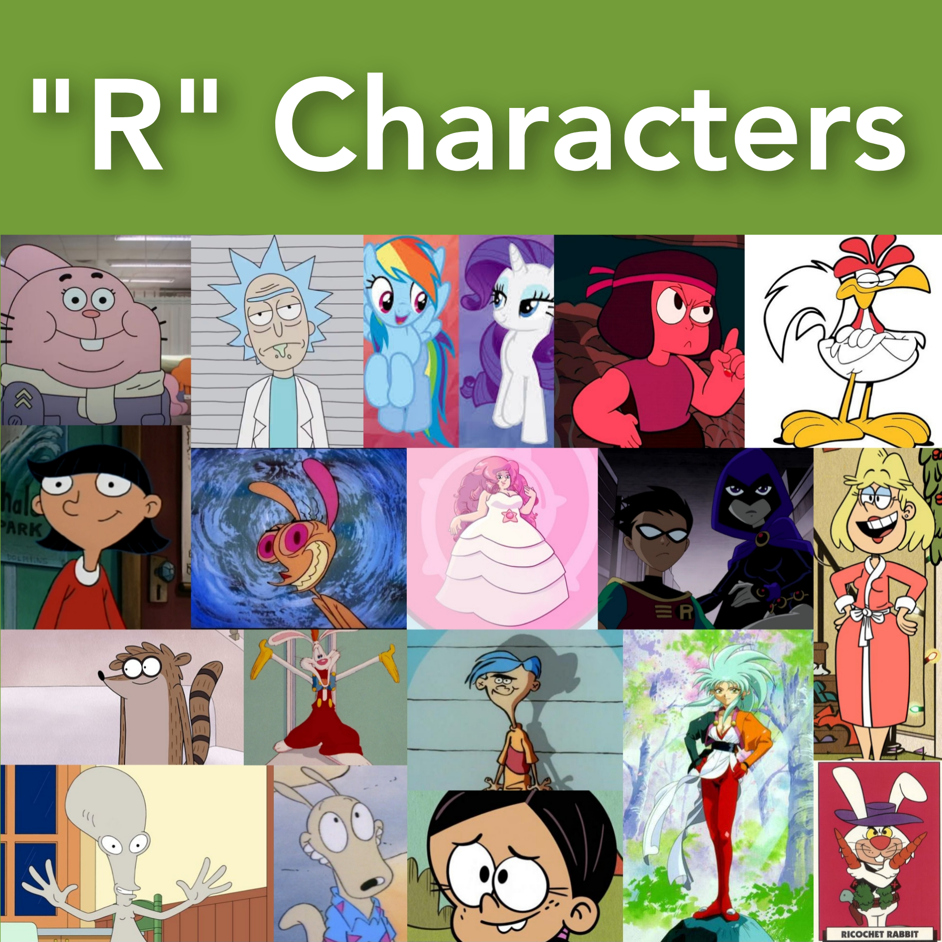 The R Characters by MsKeith87 on DeviantArt