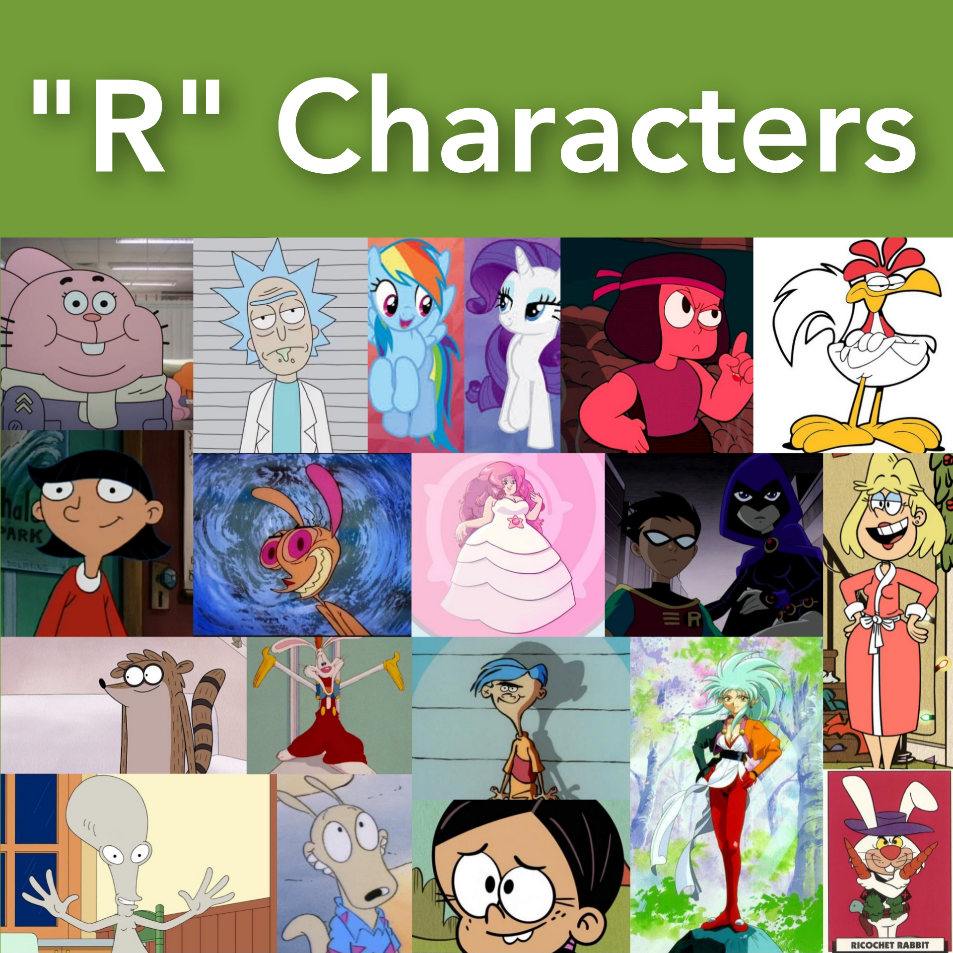 The R Characters by MsKeith87 on DeviantArt The R Characters by MsKeith87 on DeviantArt