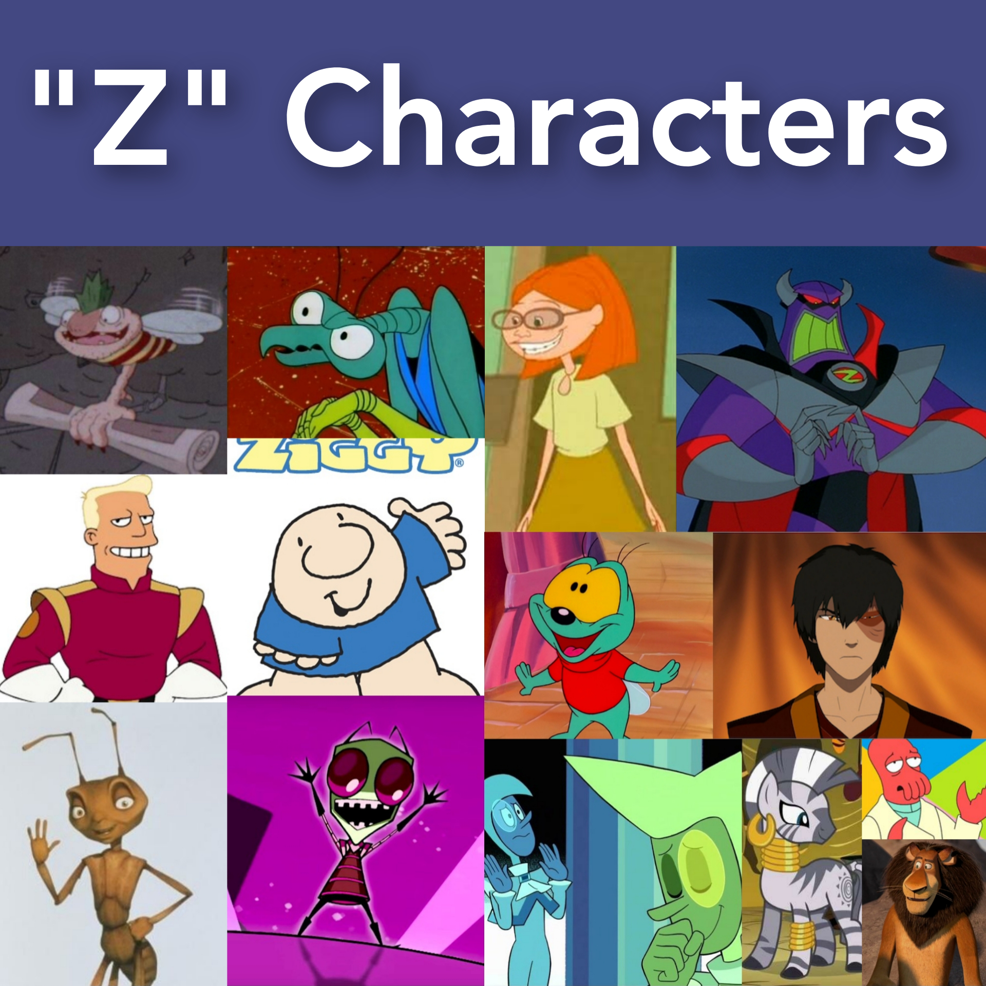 The Z Characters by MsKeith87 on DeviantArt The Z Characters by MsKeith87 on DeviantArt