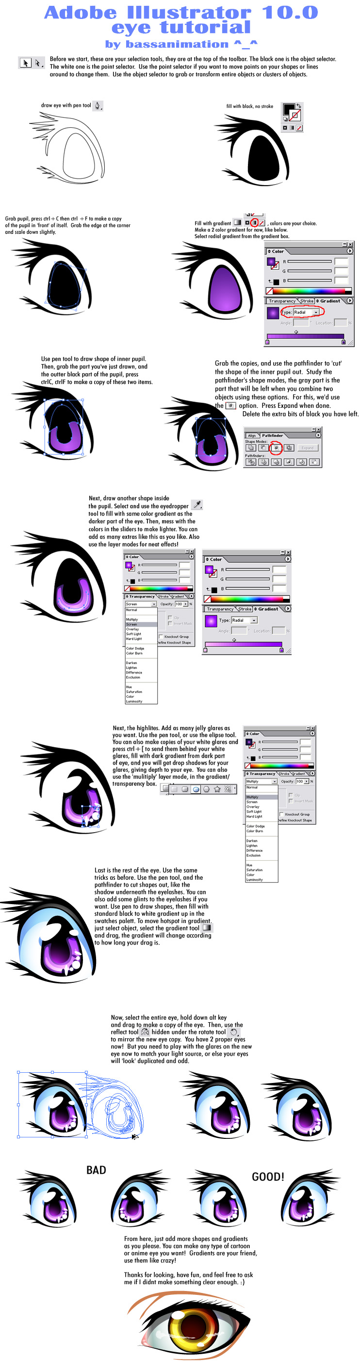 Adobe Illustrator Eyes by vectortutorial on DeviantArt