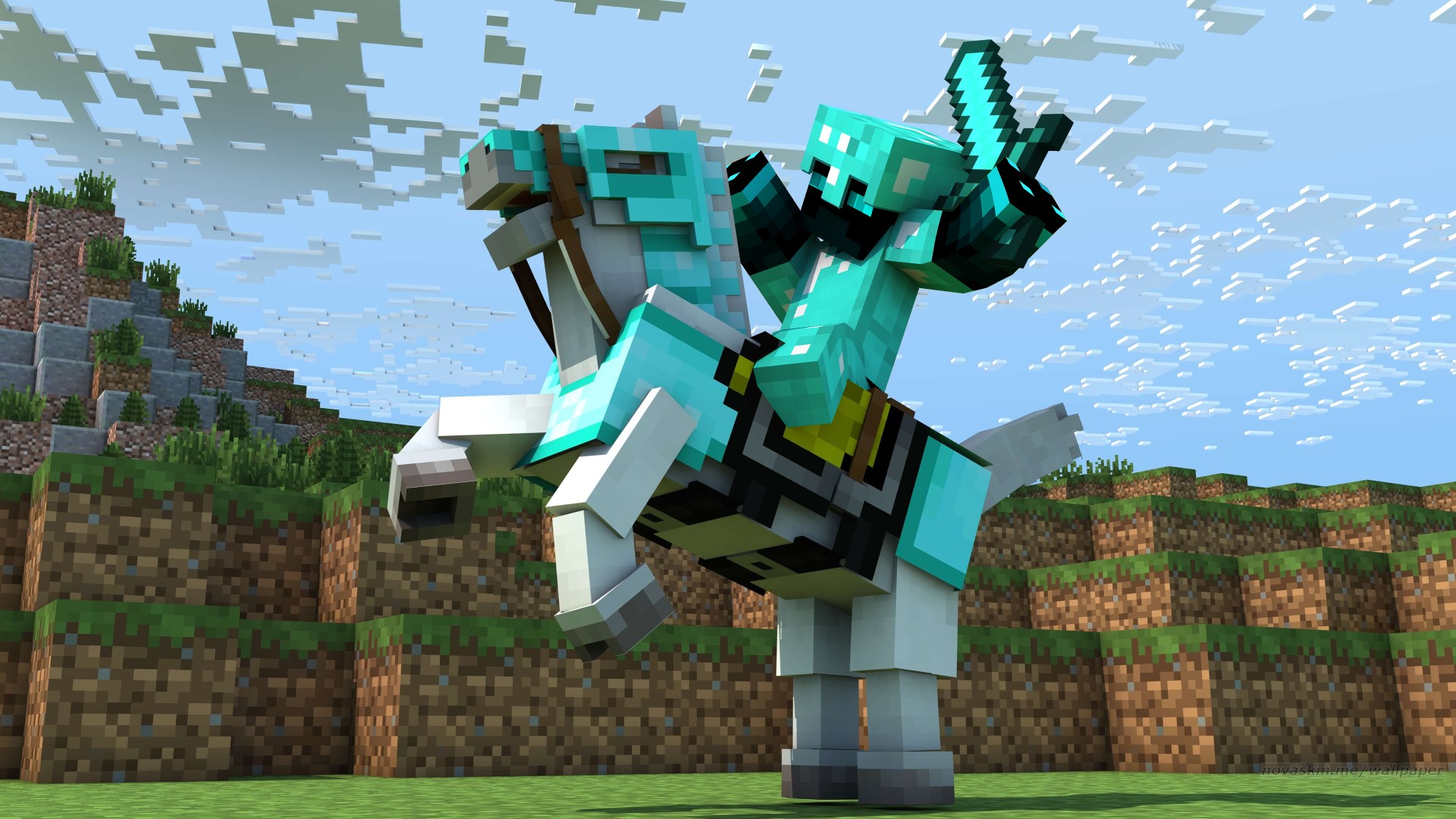 The Horse (Ender Diamond skin) Minecraft wallpaper by