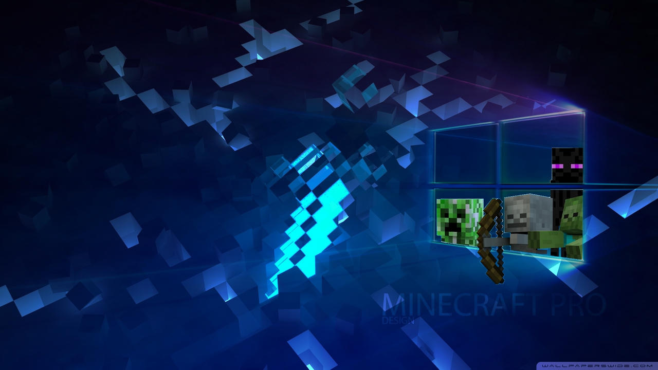 Minecraft Custom Windows My custom Windows 10 wallpaper (Minecraft version) by zEnderDiamondz on ...