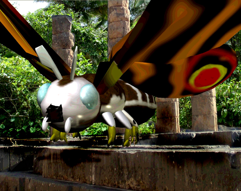 Mothra and Twins at shrine