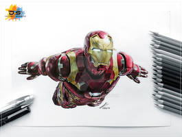 Drawing Iron Man Mark XLVI (46) Civil War