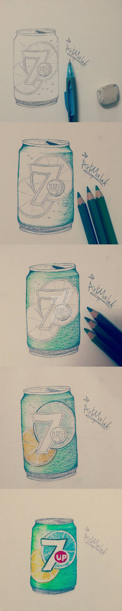 7b Drawing how i draw the 7up 3D by ArttMalak on DeviantArt