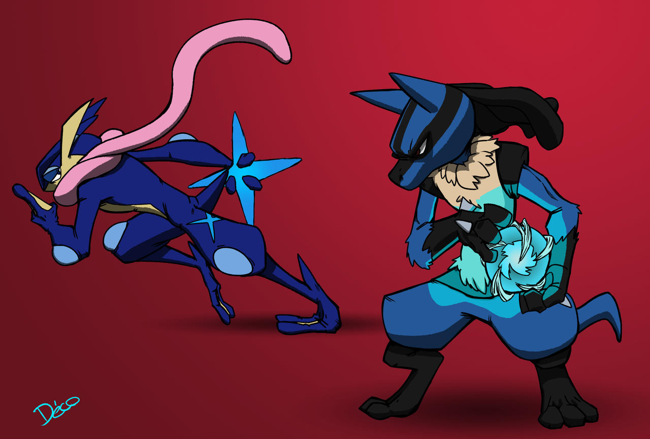 Lucario x Greninja by Bedeleco on DeviantArt