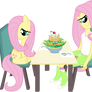 Two Fluttershies, One Salad