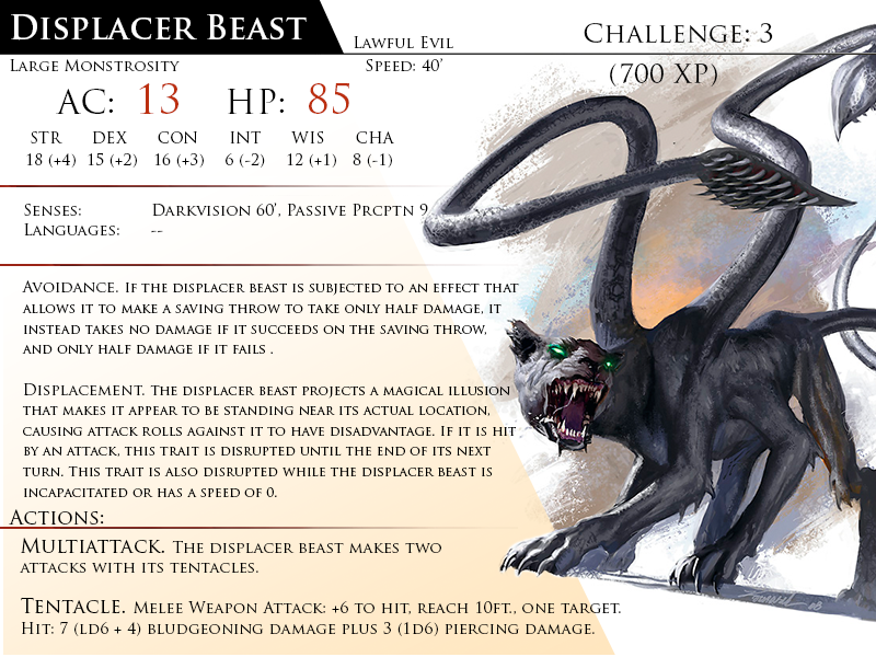 Displacer Kin Race Displacer Beast by Almega-3 on DeviantArt