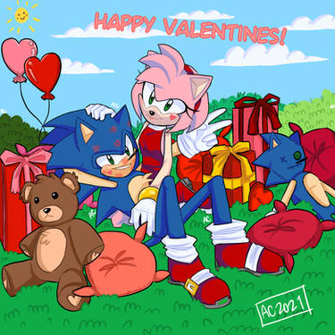 SonAmy Valentine's day FanArt 2 by Tripletssao on DeviantArt