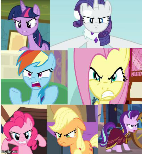 Mane Rage Monster Angry mane 7 by Matth8w8nvy on DeviantArt