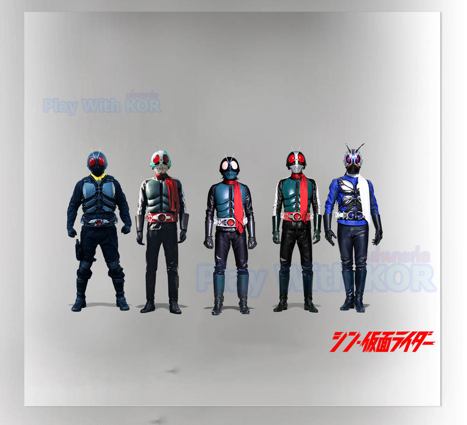 Shin Kamen Rider All Riders by PlayWithKOR on DeviantArt