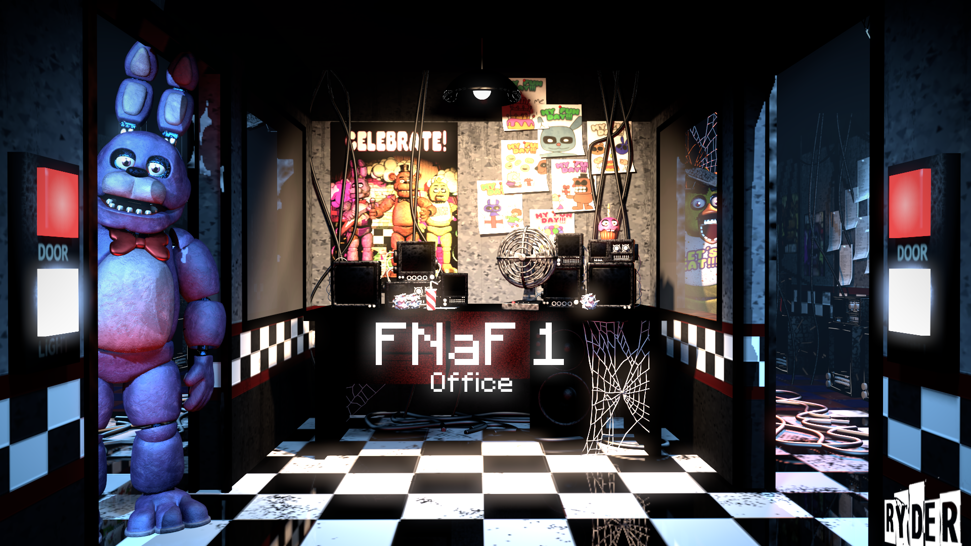 Blender/FNAF] Araya's Fnaf 1 office done by RazvanAndrei123 on