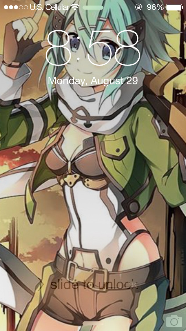 My new iPhone lock screen: Sinon^w^