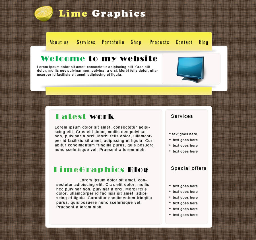 website layout by Tedddy22 on DeviantArt