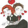 Chibi Mulder and Scully