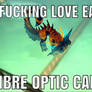 I LOVE EATING FIBRE OPTIC CABLES