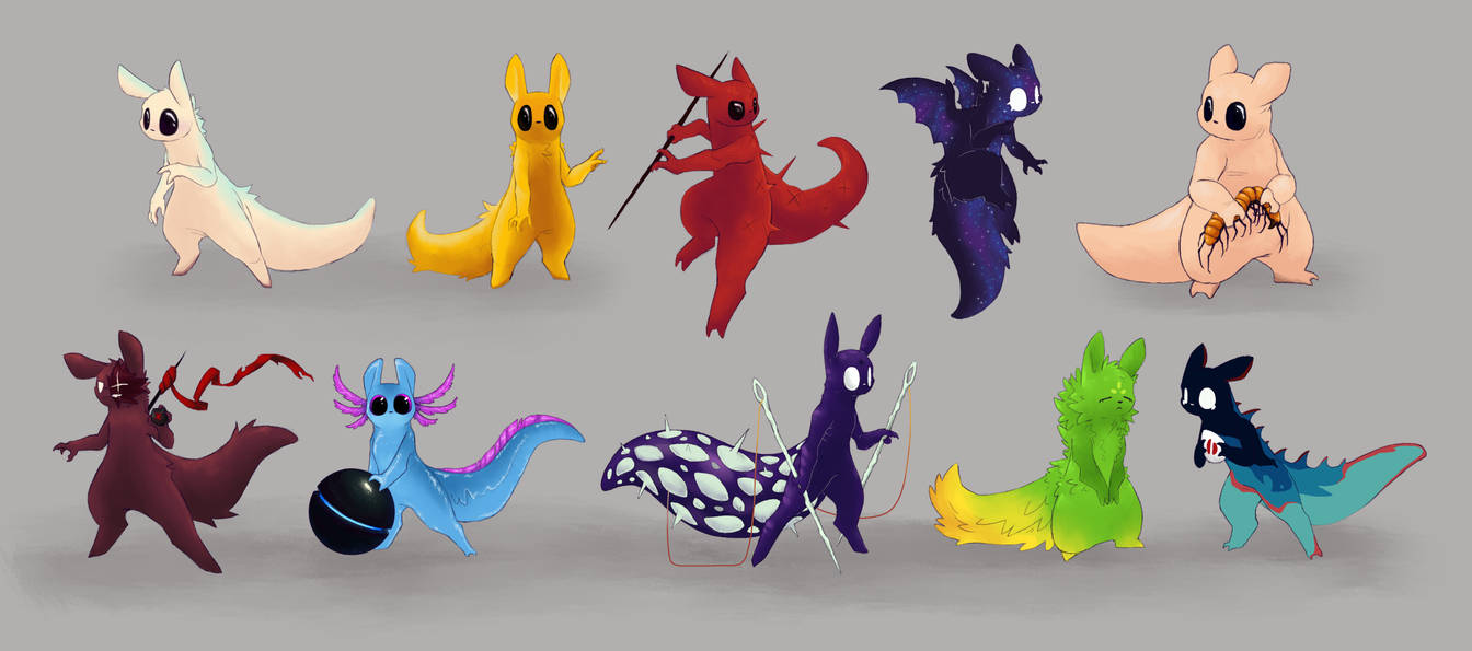 Slugcat designs :D by spiderwithavrheadset on DeviantArt