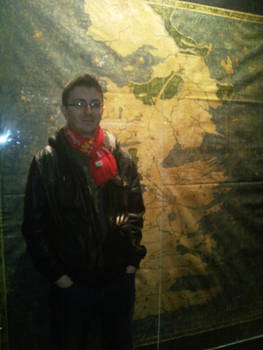 Me and a canvas map of Westeros