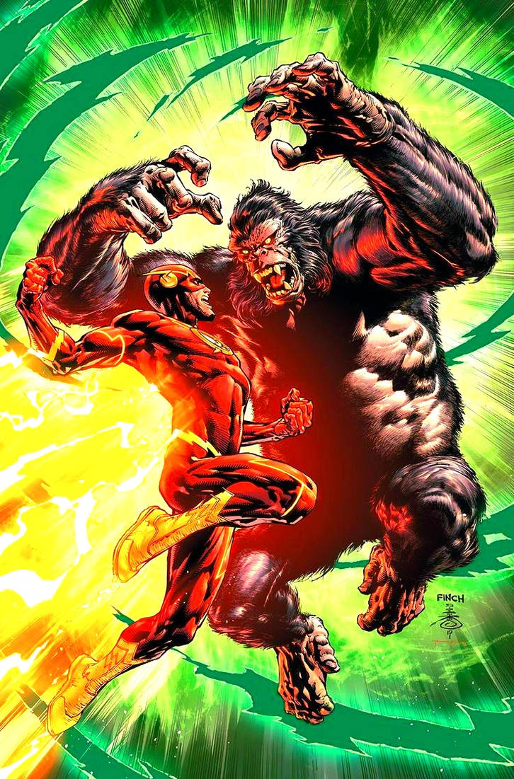 Flash Vs Gorilla Grodd by GARYPOPINS on DeviantArt
