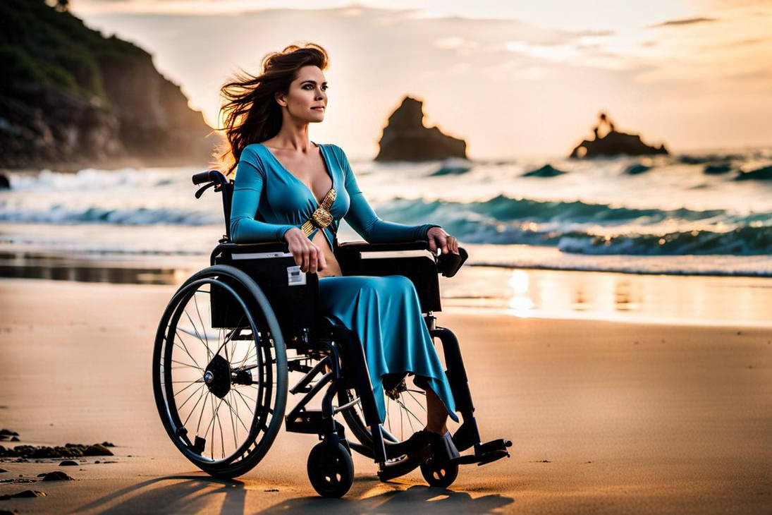 Legless lady at the beach by dakdae on DeviantArt